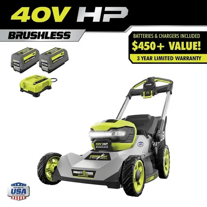 1-525 40V HP Brushless 21″ Self-Propelled Multi-Blade Mower Kits. - Image 1