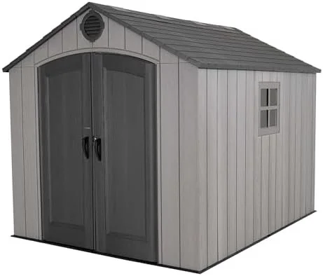 g1-26 Lifetime Outdoor Storage Shed, 8 x 10 Foot, Grays - Image 1