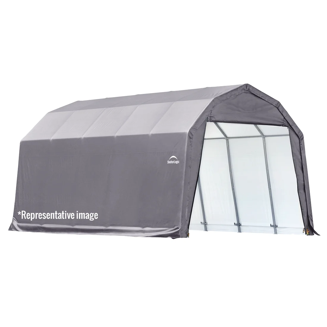 n1-25 ShelterCoat Custom Round Wind and Snow Rated Shelter, 12 ft. x 20 ft. x 8 ft. Standard PE 9 oz. Grays - Image 1