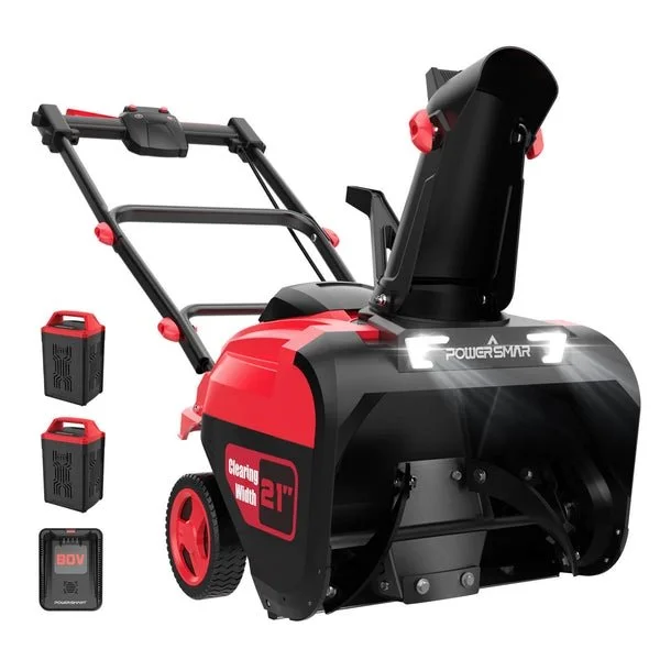 p1-25 PowerSmart 80V 21″ Cordless Snow Blower with 2 Batteries and Chargers - Image 1
